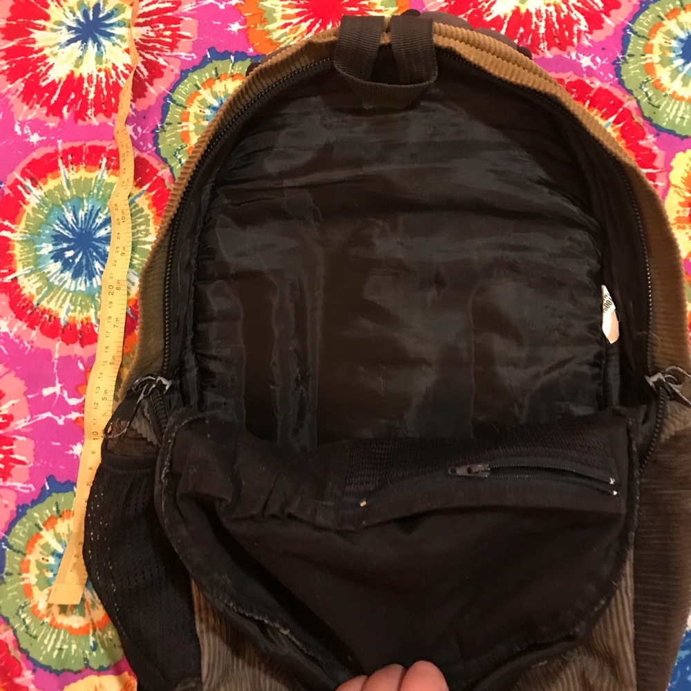 Corduroy Backpack with Mushroom Embroidery - Picture 6 of 8